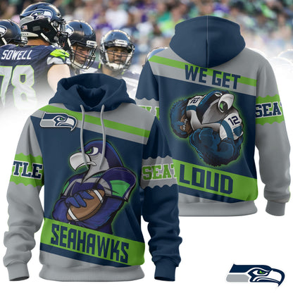 Seattle Seahawks | Premium We Get Loud 3D Hoodie HY
