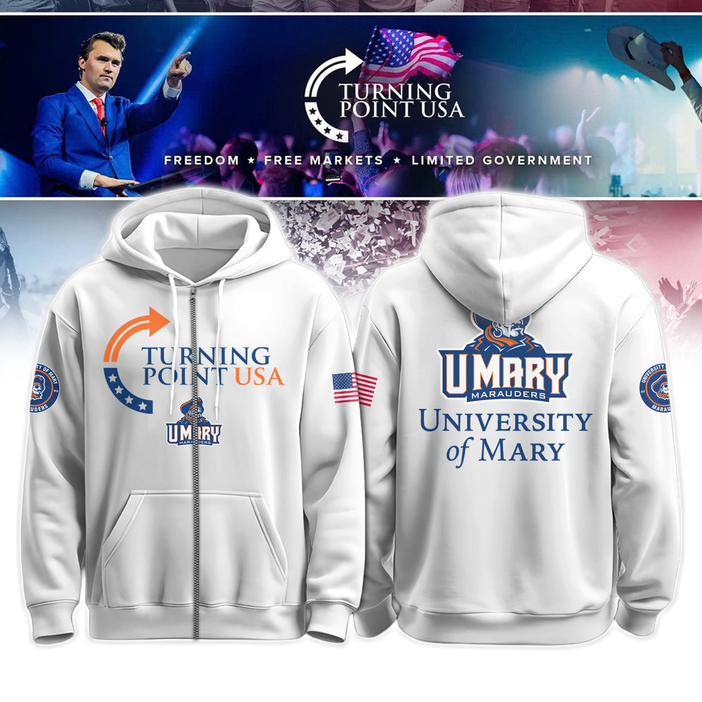 University of Mary Freedom Zip Hoodie