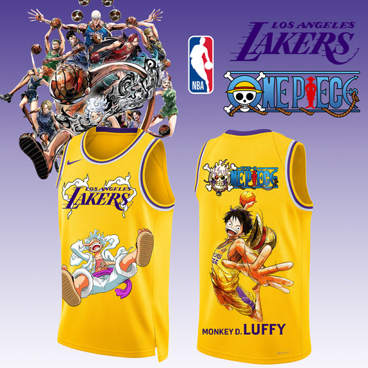 _,ONE PIECE × NBA Los Angeles Lakers 2025 Jersey 2