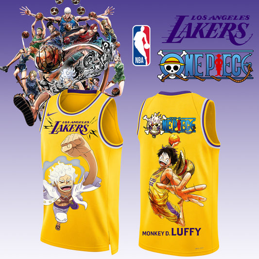 _ONE PIECE × NBA Los Angeles Lakers 2025 Jersey 1