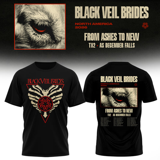 Black Veil Brides – From Ashes To New Tour (North America 2026) Limited Tshirt