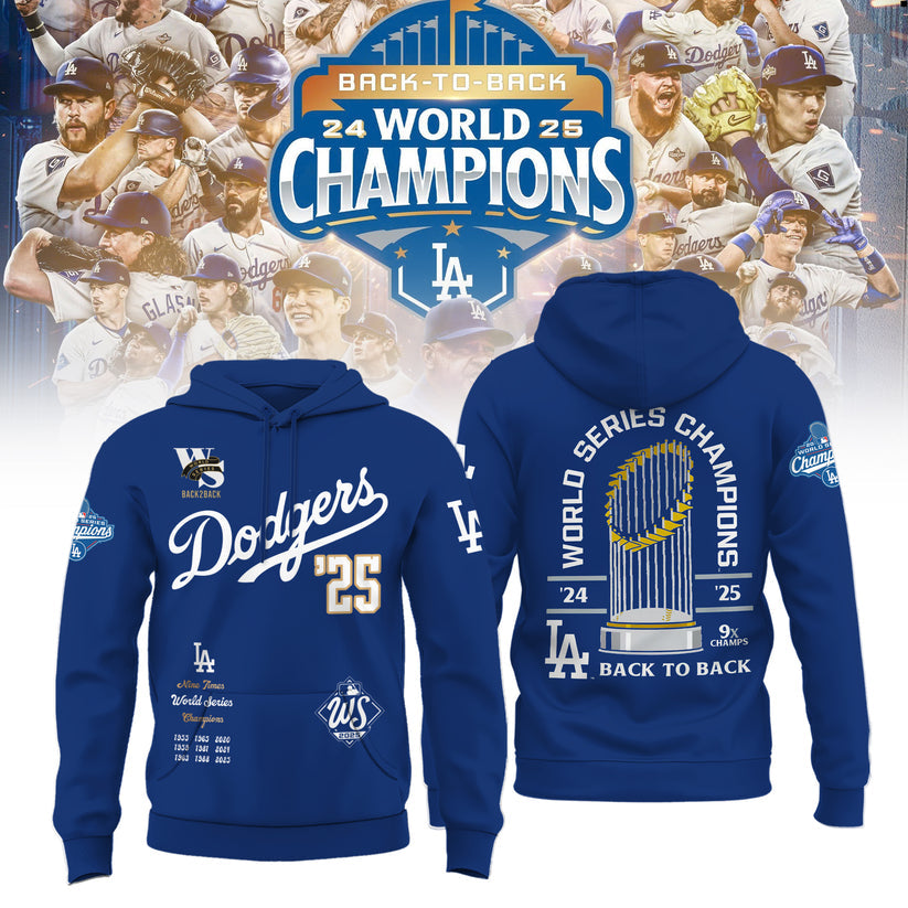 LA Dodgers – 2025 World Series Champions Limited Edition Combo Hoodie