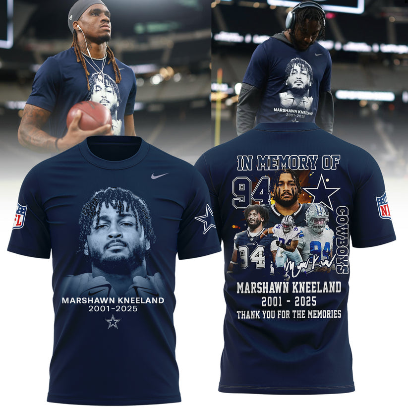 Dallas Cowboys 2025 Marshawn Kneeland Thank You Memories 2025 Combo TShirt