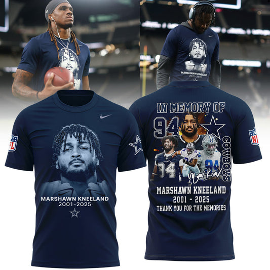 Dallas Cowboys 2025 Marshawn Kneeland Thank You Memories 2025 Combo TShirt
