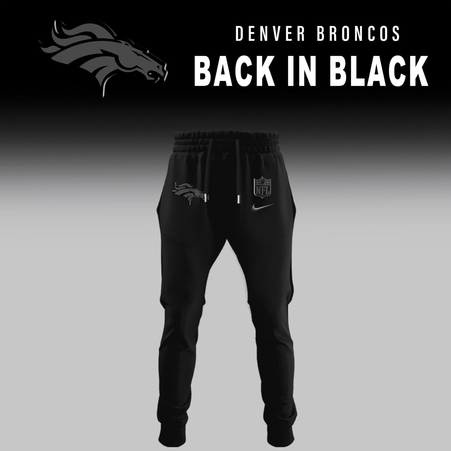 Denver Broncos 2025 Back In Black Limited Edition Combo TShirt