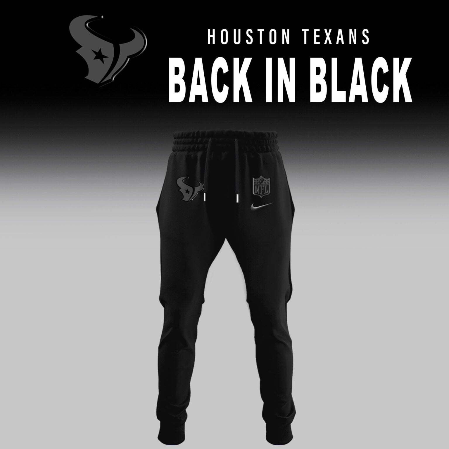 Houston Texans 2025 Back In Black Limited Edition Hoodie