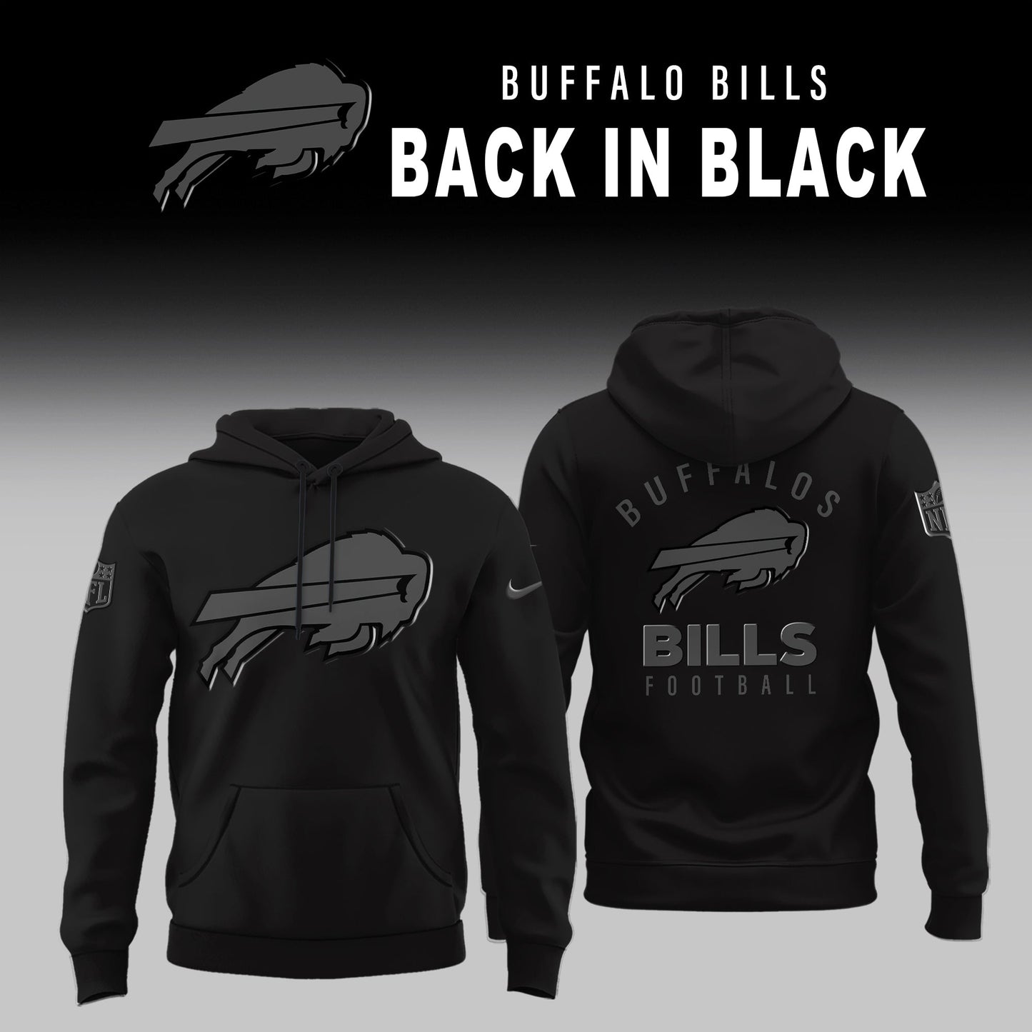 Buffalo Bills 2025 Back In Black Limited Edition Combo Hoodie