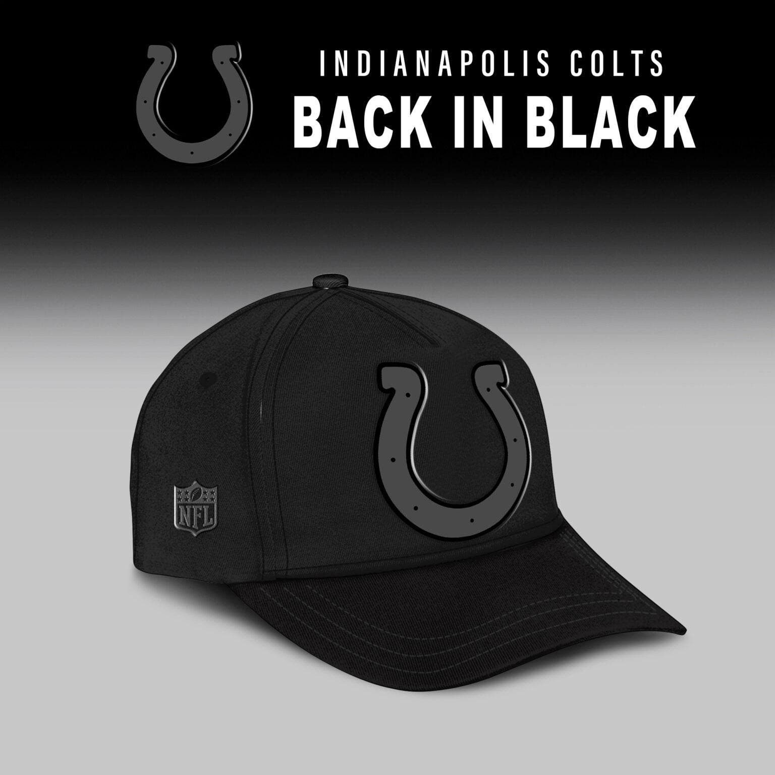Indianapolis Colts Back In Black Half Zip Hoodie