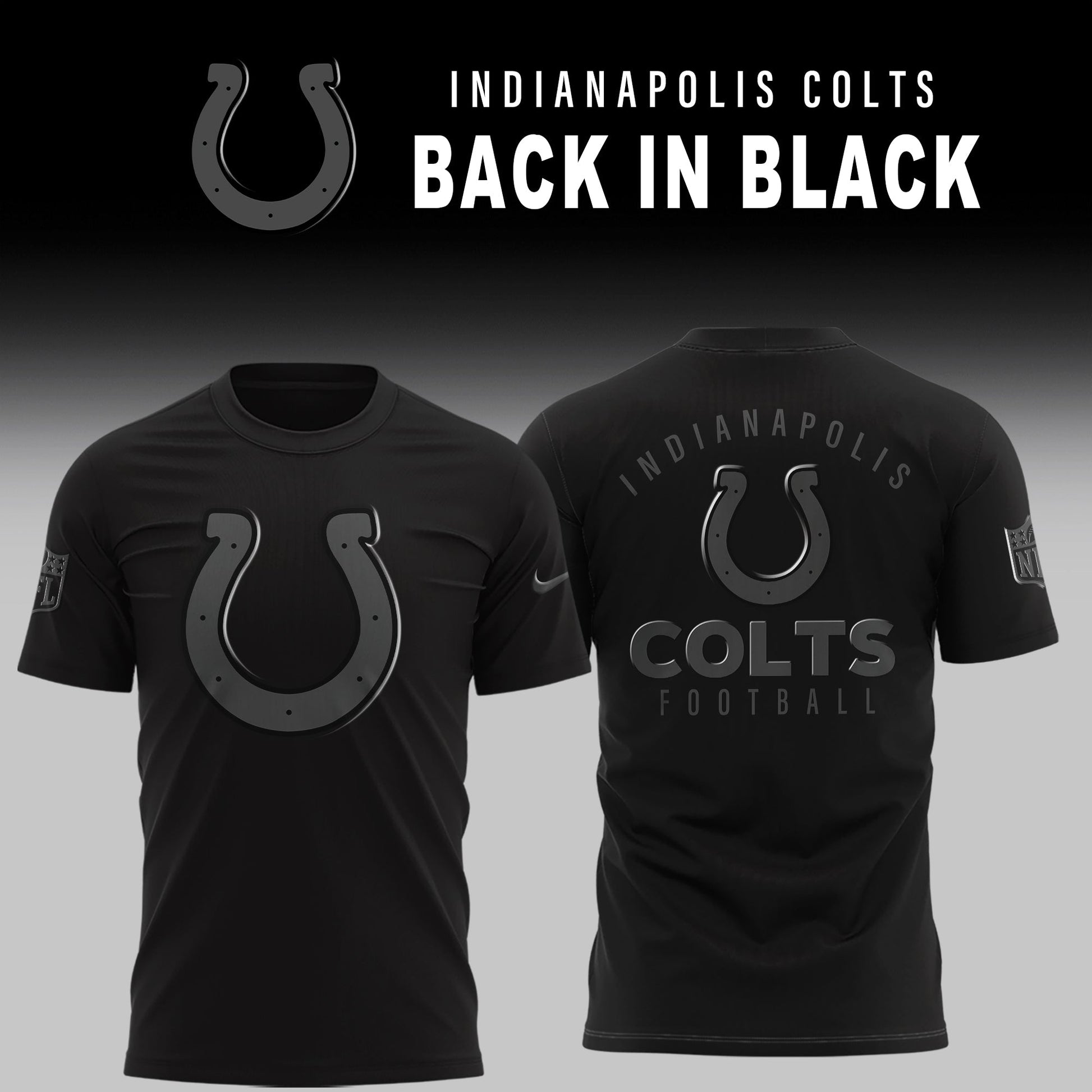 Indianapolis Colts 2025 Back In Black Limited Edition Combo TShirt