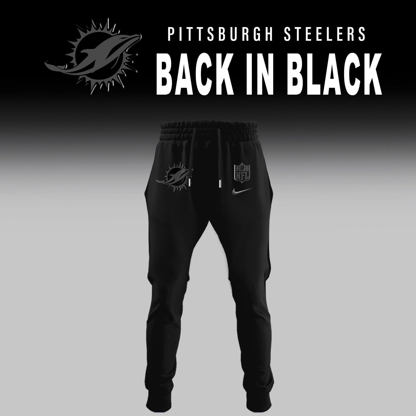 Miami Dolphins BACK IN BLACK 2025 Combo T-Shirt