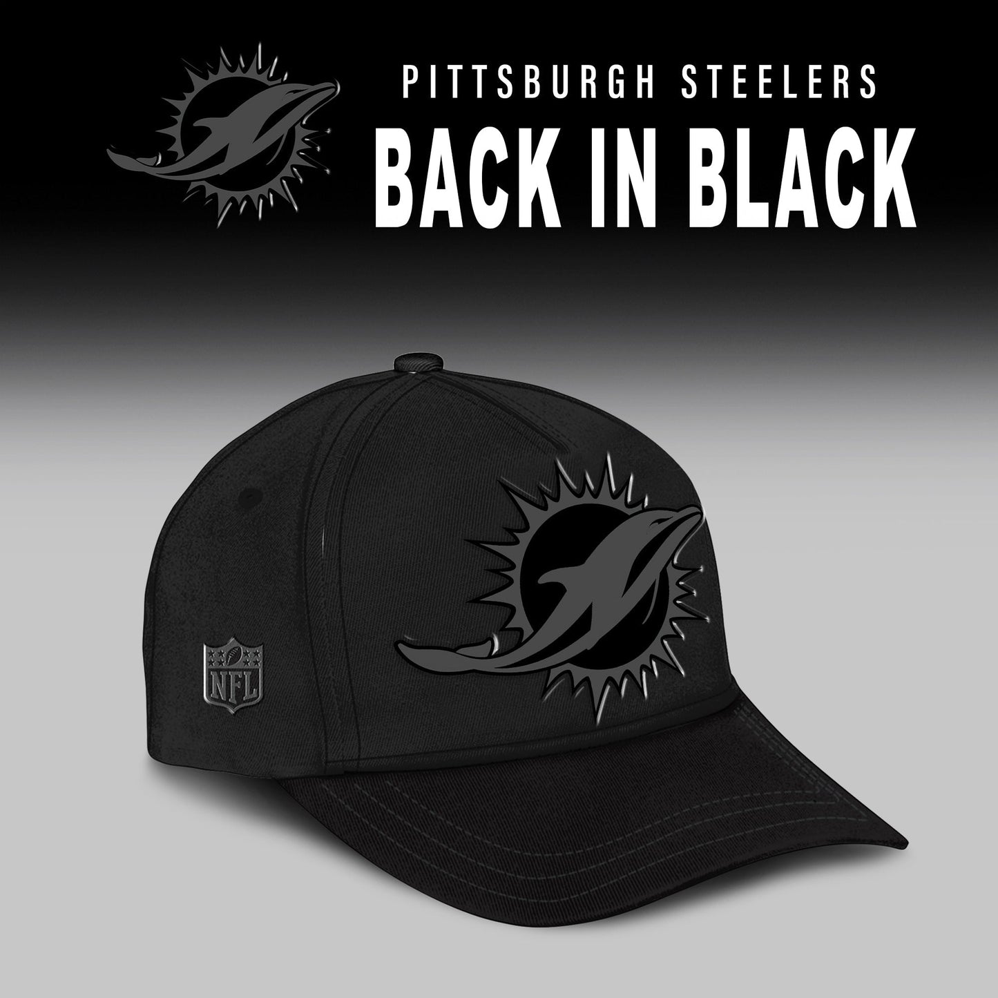Miami Dolphins BACK IN BLACK 2025 Combo Hoodie