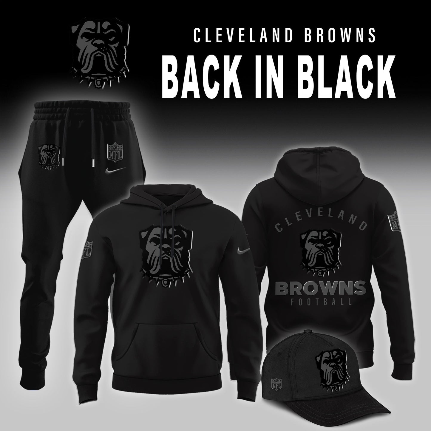 Cleveland Browns 2025 Back In Black Limited Edition Combo Hoodie