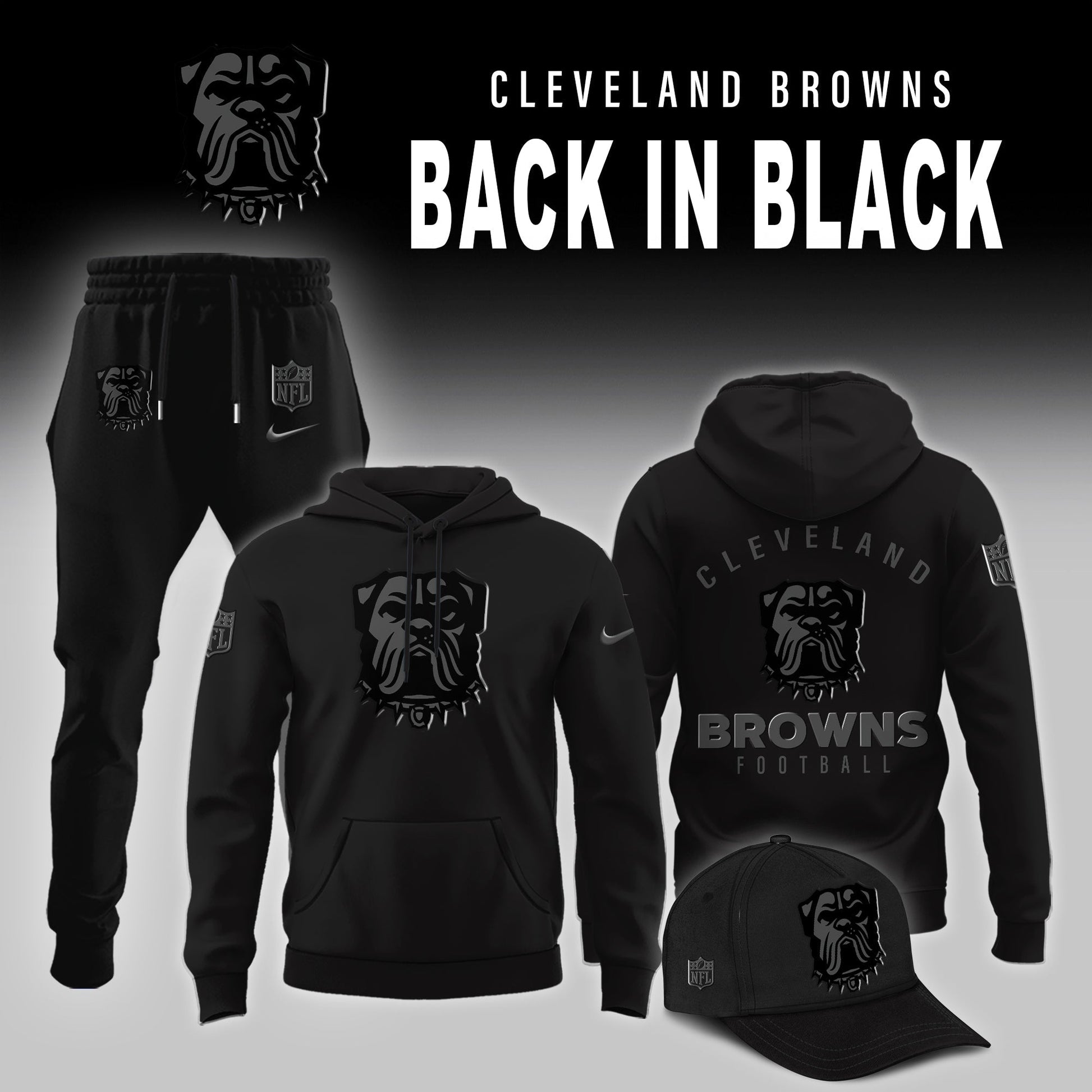Cleveland Browns 2025 Back In Black Limited Edition Combo Hoodie