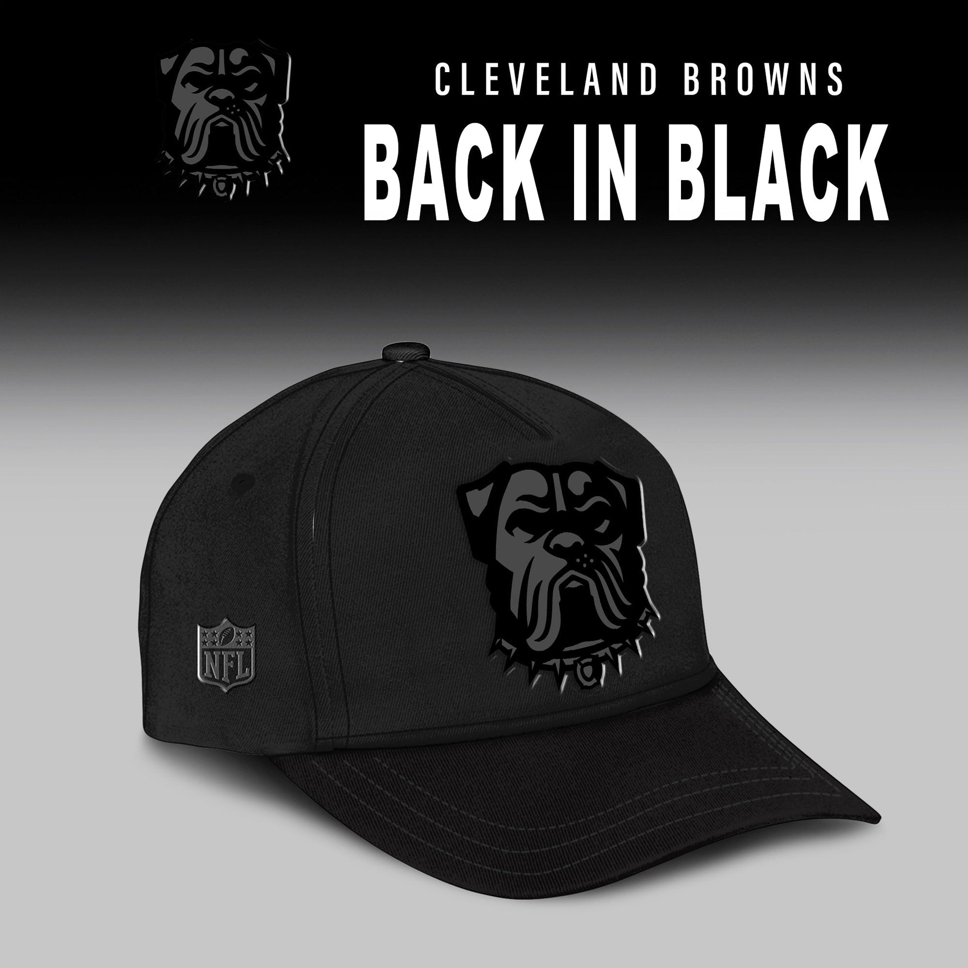 Cleveland Browns Back In Black Half Zip Hoodie