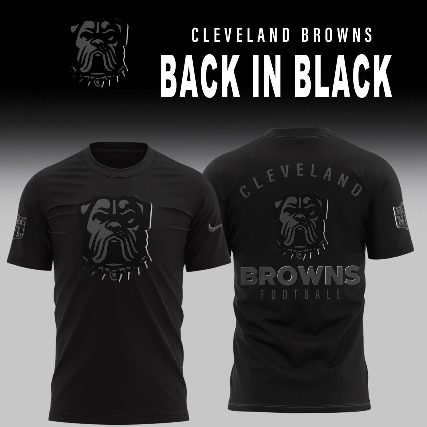 Cleveland Browns 2025 Back In Black Limited Edition Combo TShirt