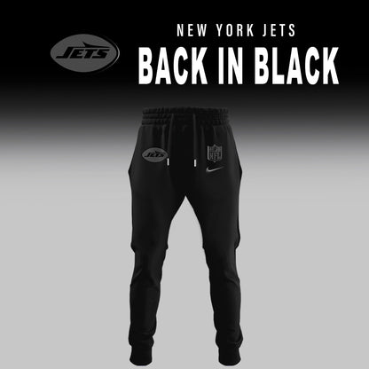 New York Jets Back In Black Half Zip Hoodie