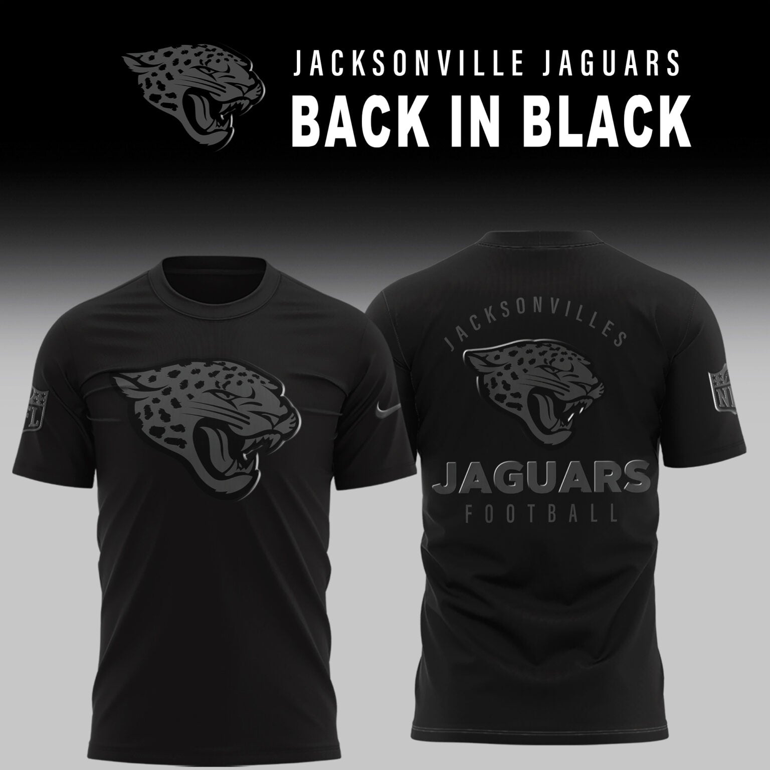 Jacksonville Jaguars 2025 Back In Black Limited Edition Combo TShirt