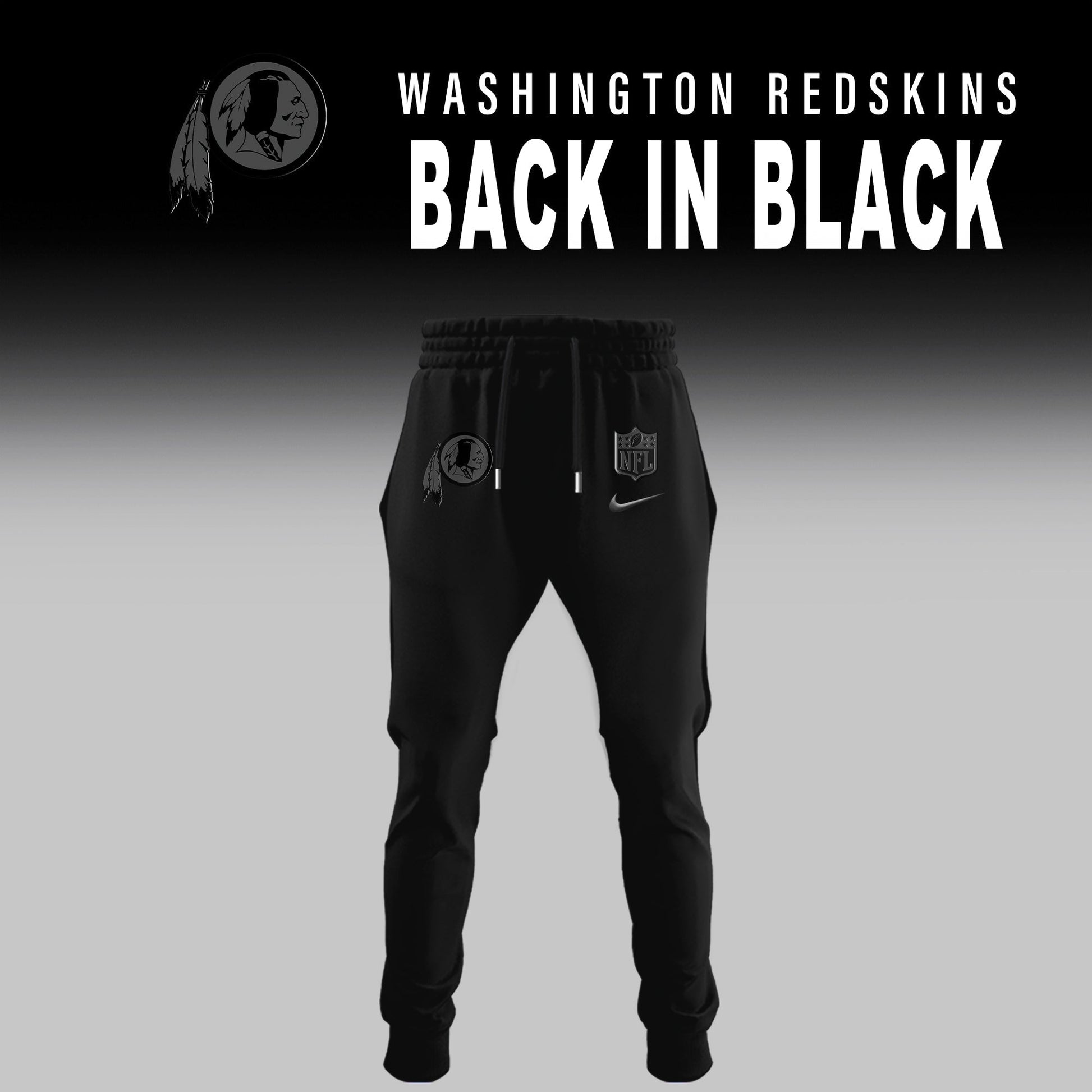 Washington Redskin 2025 Back In Black Limited Edition Combo TShirt