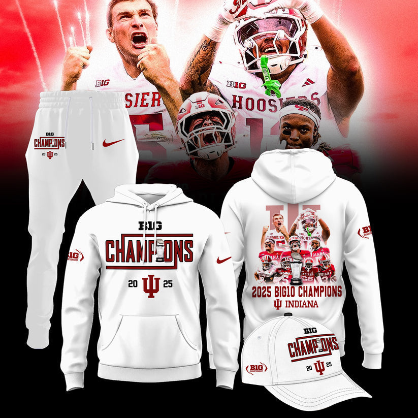 Indiana Hoosiers Football Big Ten Championship Combo Hoodie