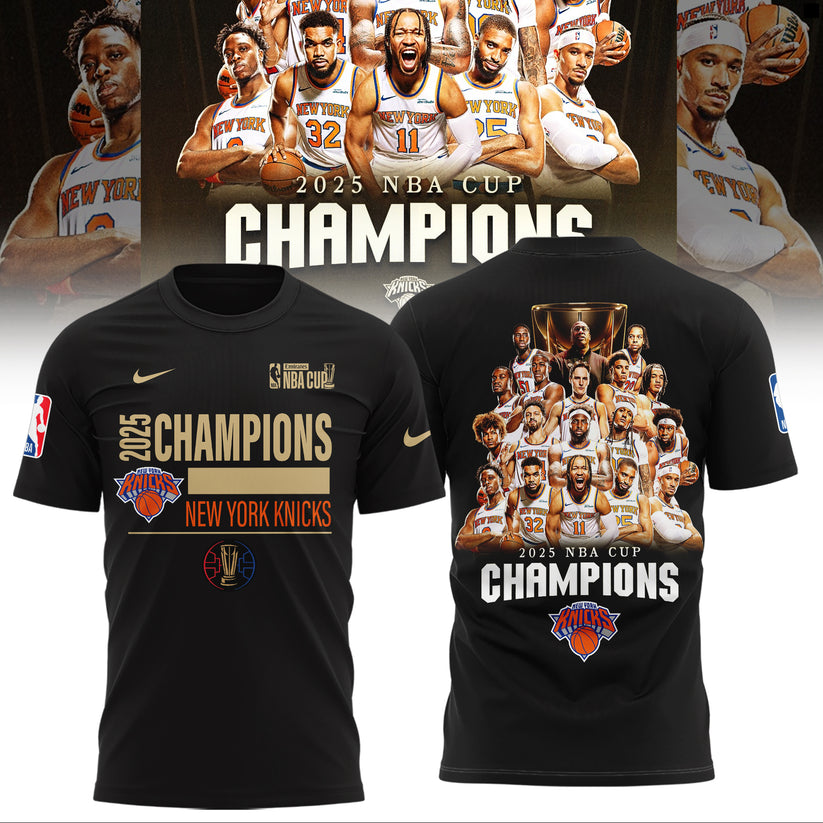 New York Knicks 2025 Cup Champions T-Shirt Limited Edition