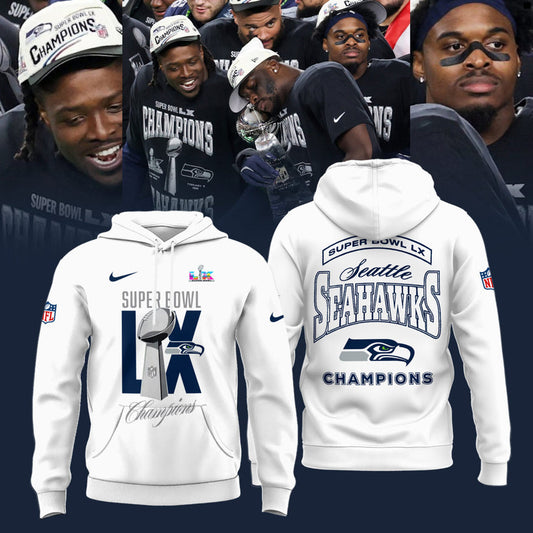 Limited Edition Seattle Seahawks Super Bowl LX Champions Hoodie
