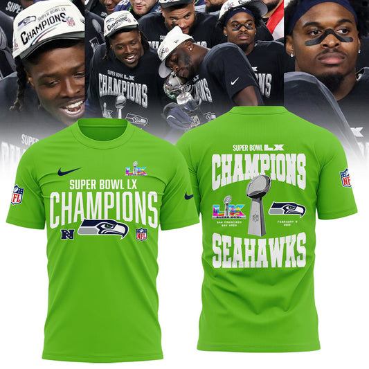 Seattle Seahawks Super Bowl LX Champions Limited Edition T.shirt