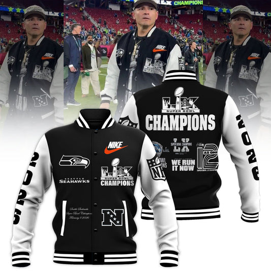 Limited Edition SEAHAWKS CHAMPIONS Super Bowl LX Bomber Jacket
