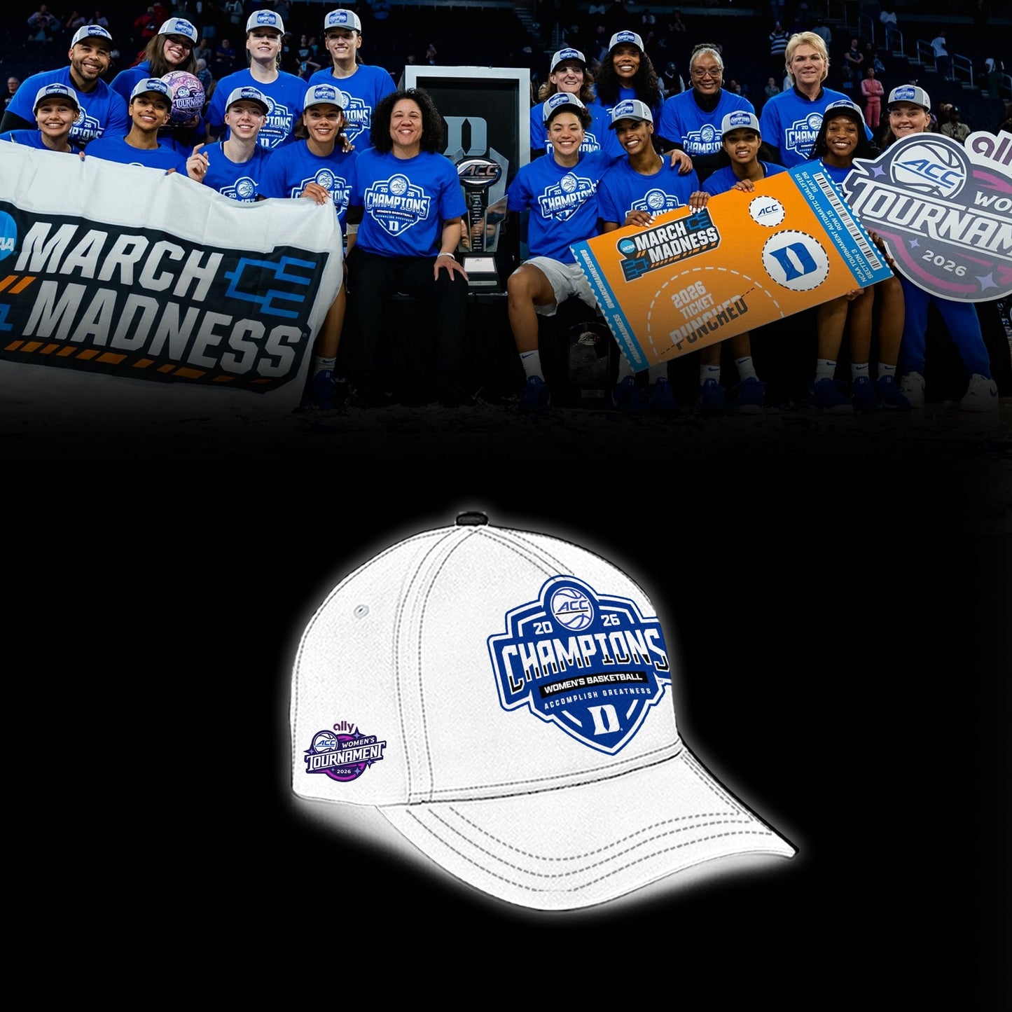 Duke Blue Devils 2026 ACC Women’s Basketball Tournament Champions Limited Edition Shirt