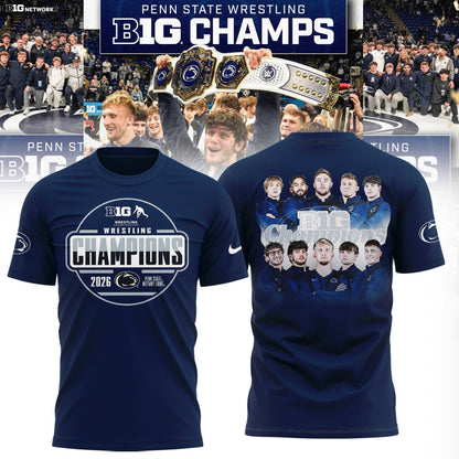 Penn State Nittany Lions 2026 Big Ten Men’s Wrestling Tournament Champions Limited Edition Shirt