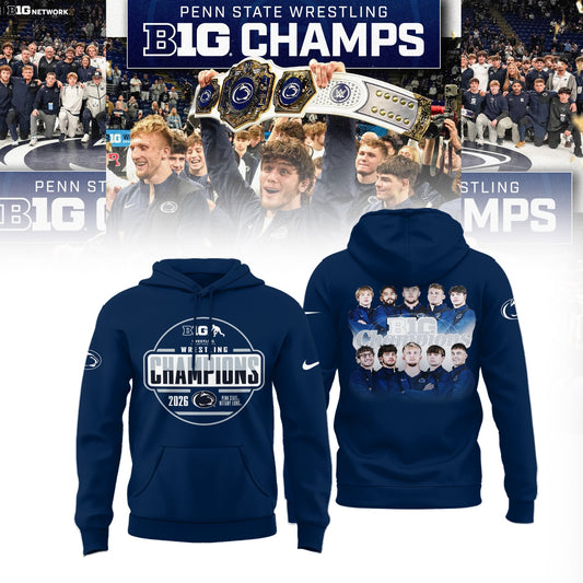 Penn State Nittany Lions 2026 Big Ten Men’s Wrestling Tournament Champions Limited Edition Shirt