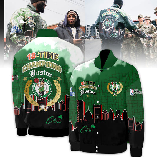 Boston Celtics 18-Time Finals Champions Limited Edition Bomber Jacket