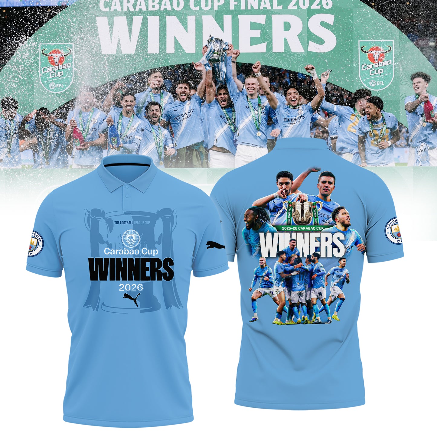 MC 2026 Carabao Cup Winners Limited Edition Polo