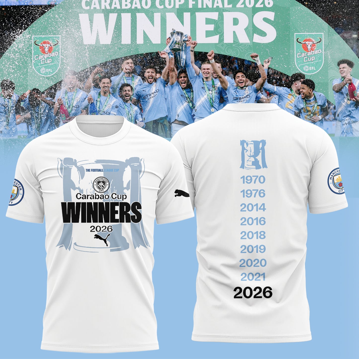 MC 2026 Carabao Cup Winners Limited Edition Shirt