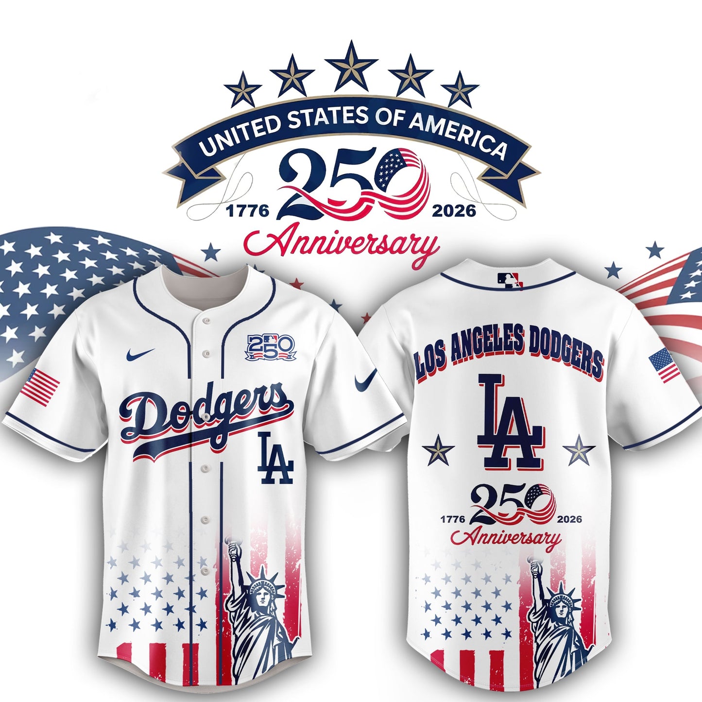 Full Team Baseball 250th Anniversary United States Semiquincentennial Special Jersey