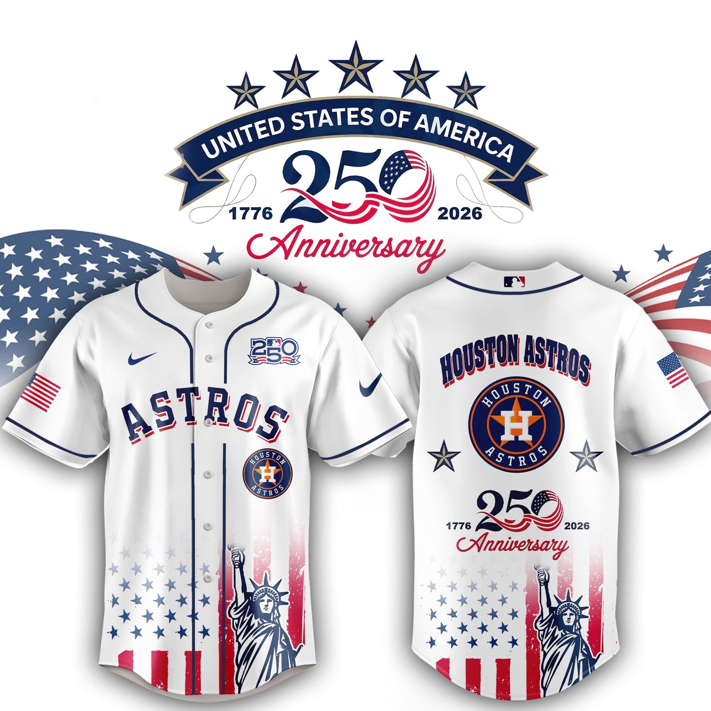 Full Team Baseball 250th Anniversary United States Semiquincentennial Special Jersey