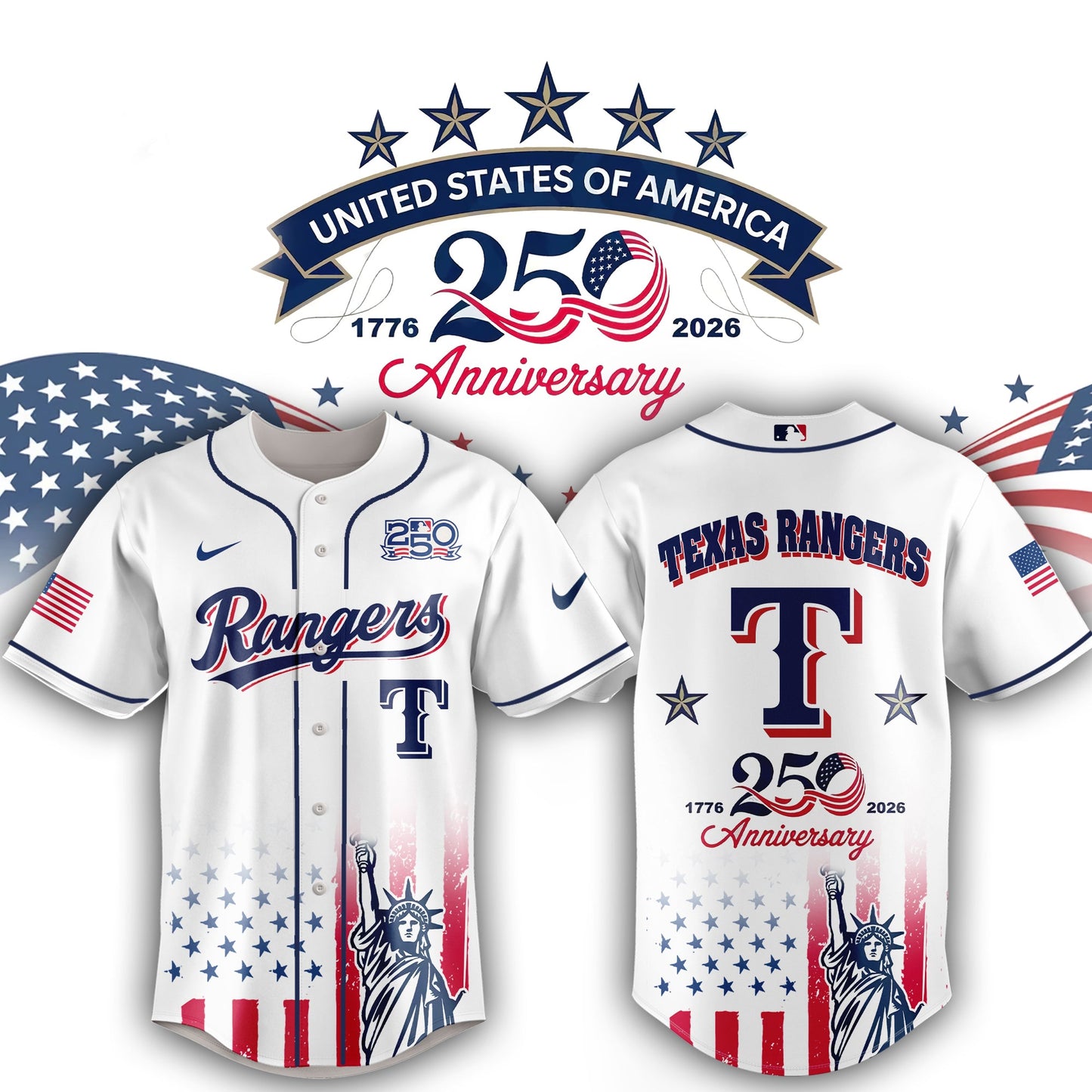 Full Team Baseball 250th Anniversary United States Semiquincentennial Special Jersey