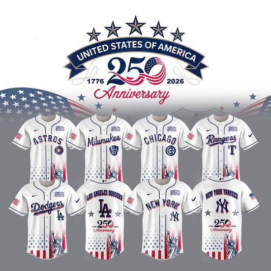 Full Team Baseball 250th Anniversary United States Semiquincentennial Special Jersey