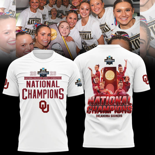 Oklahoma Women's Gymnastics 2026 NCAA National Champions T-Shirt