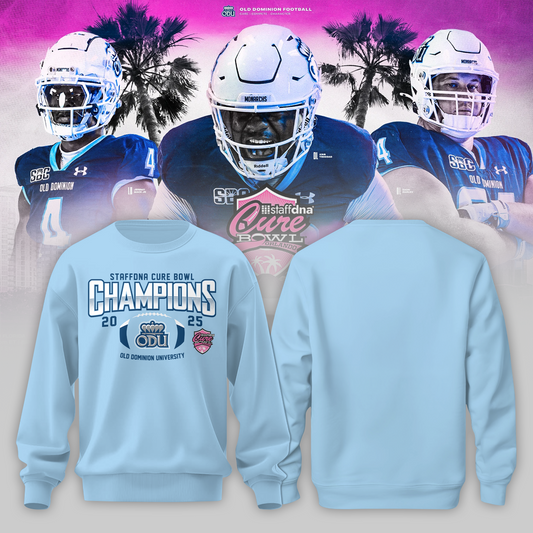 Old Dominion University 2025 STAFFDNA CURE BOWL Champions Sweater
