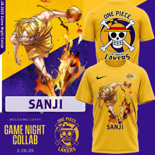LA Lakers vs OnePiece SANJI TShirt