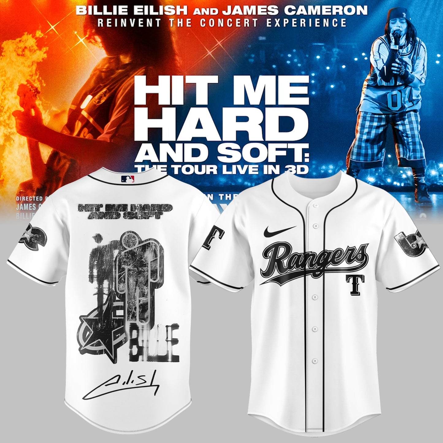 .Baseball x Billie Eilish HIT ME HARD AND SOFT: THE TOUR Jersey 3