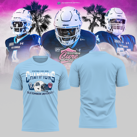 Old Dominion University 2025 STAFFDNA CURE BOWL Champions TShirt