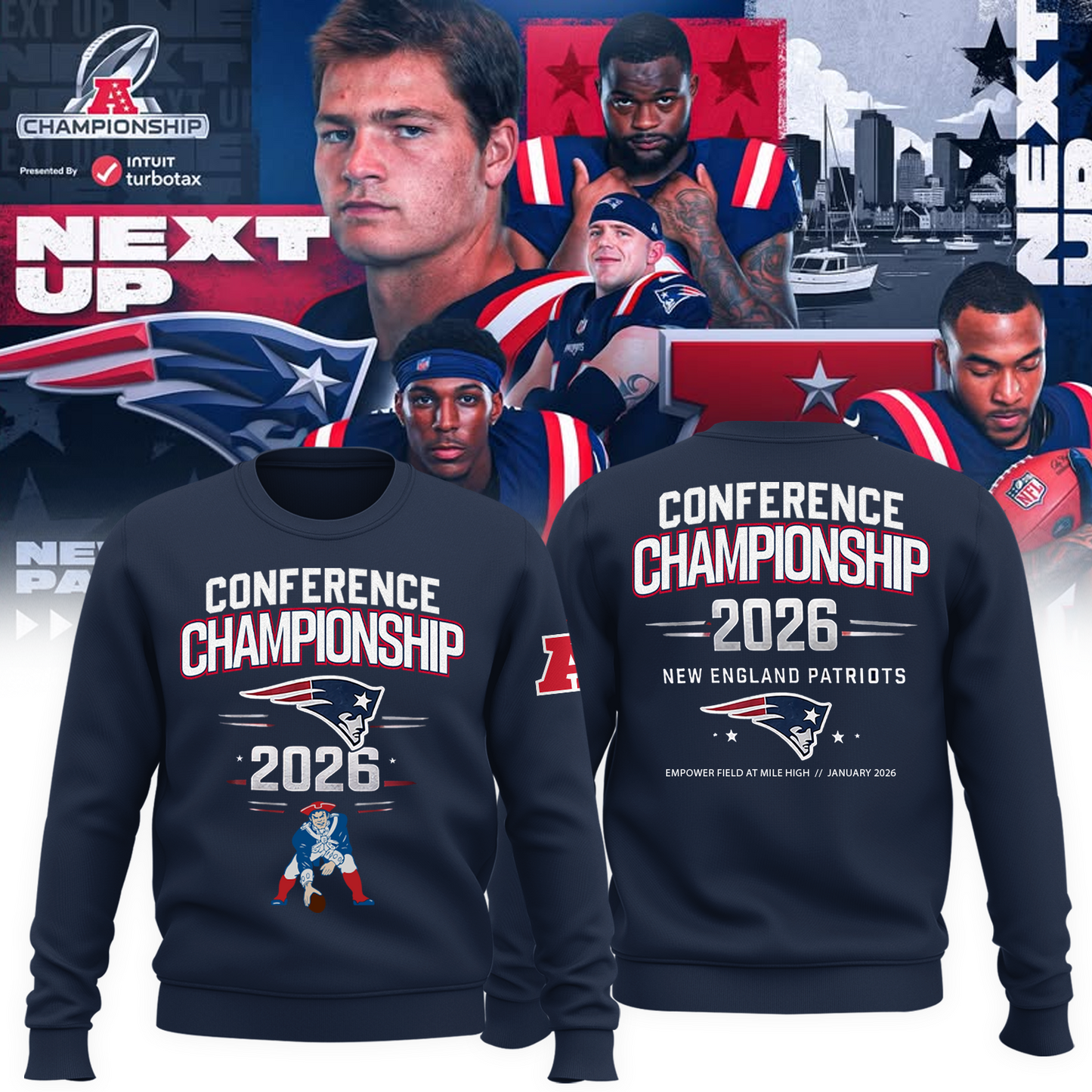 2026 AFC Championship Bound: Patriots Victory Sweatshirt
