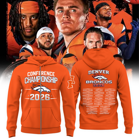 Broncos 2026 Conference Championship Official Commemorative Zip Hoodie