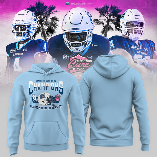 Old Dominion University 2025 STAFFDNA CURE BOWL Champions Hoodie