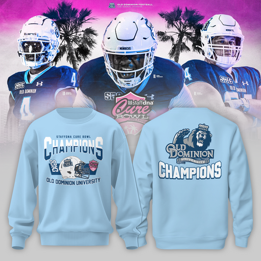 Old Dominion University 2025 STAFFDNA CURE BOWL Champions Sweater