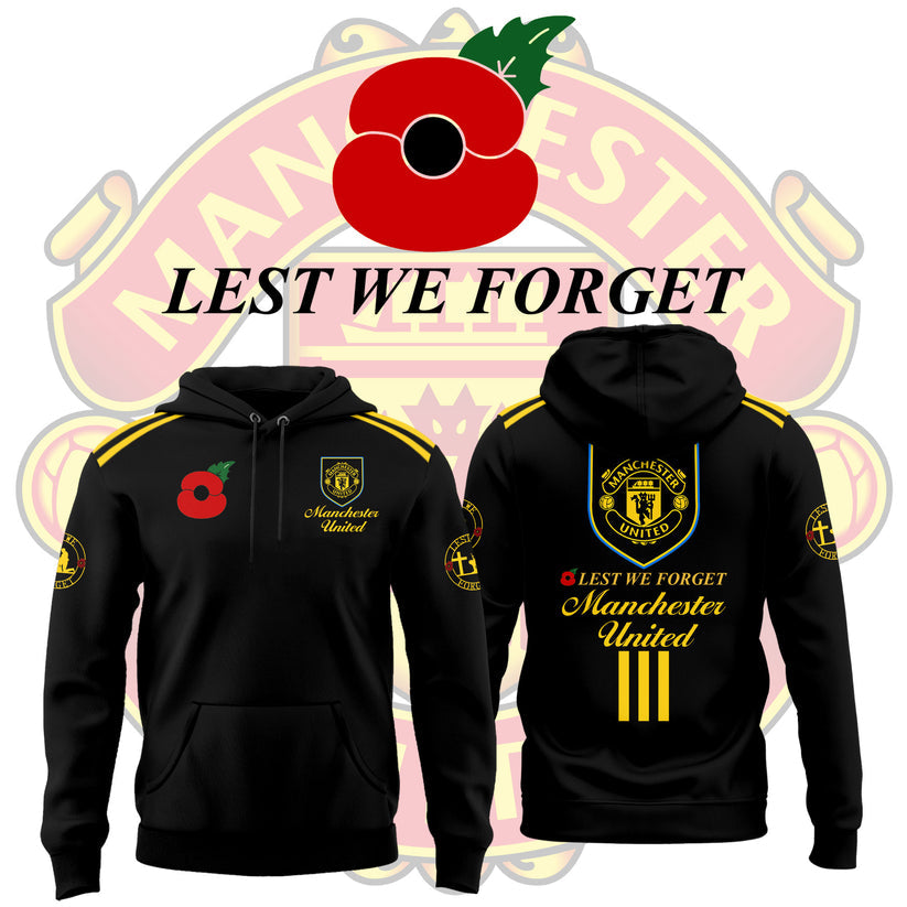 🌺 Manchester United FC 🌺 Lest We Forget 2025 Limited Edition Combo Hoodie