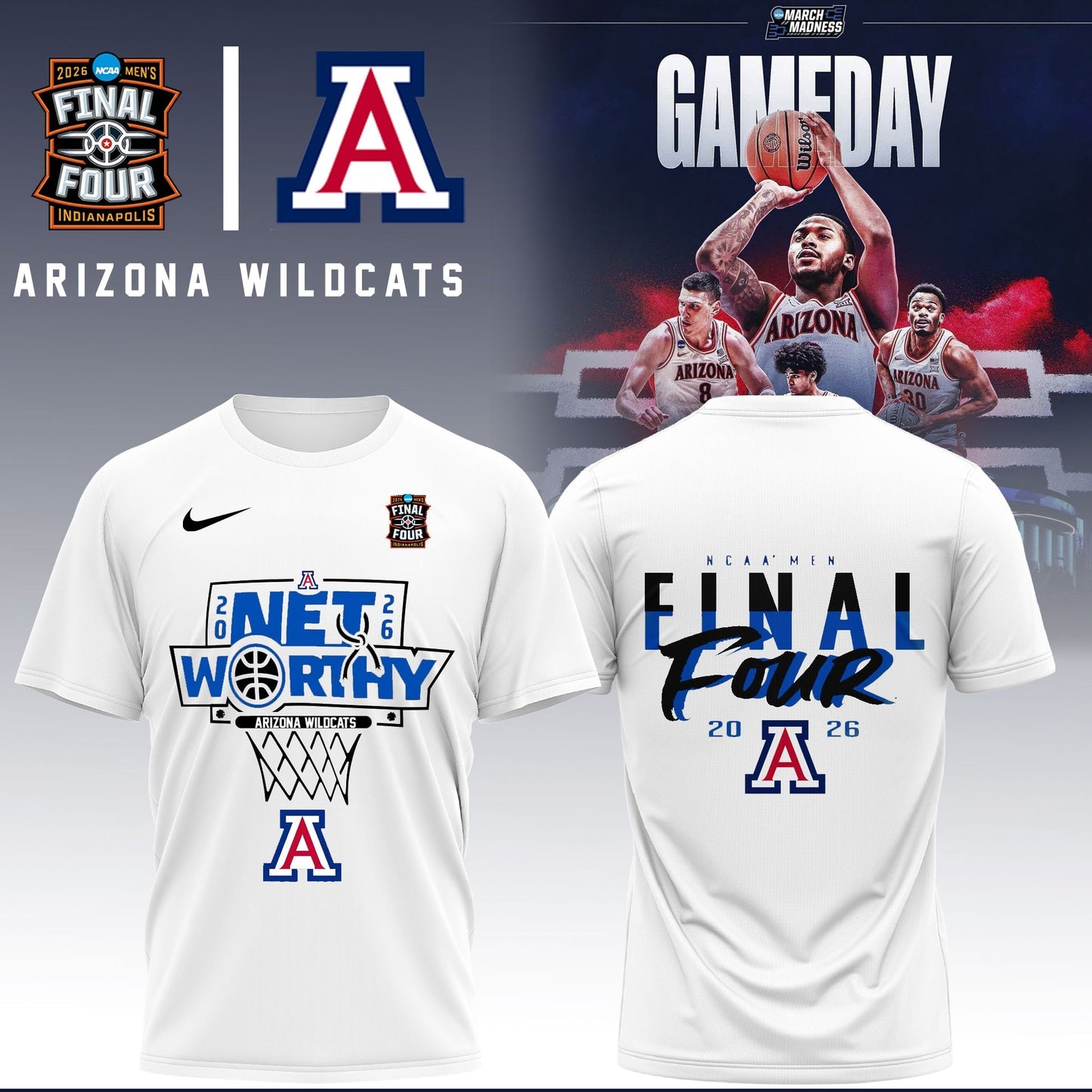 ARIZ Men’s Basketball 2026 Five Four Tshirt Limited Edition