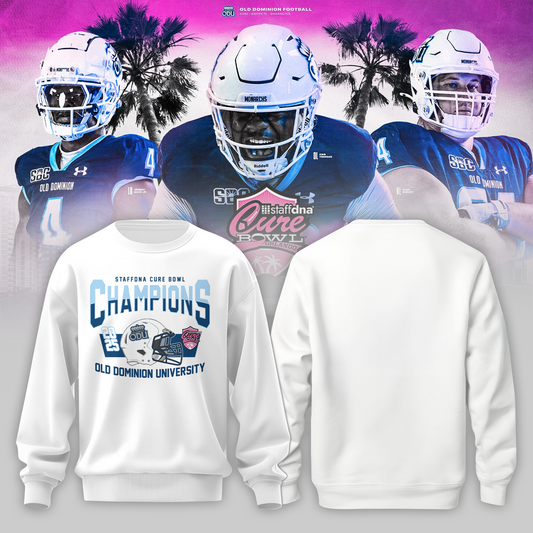 Old Dominion University 2025 STAFFDNA CURE BOWL Champions Sweater