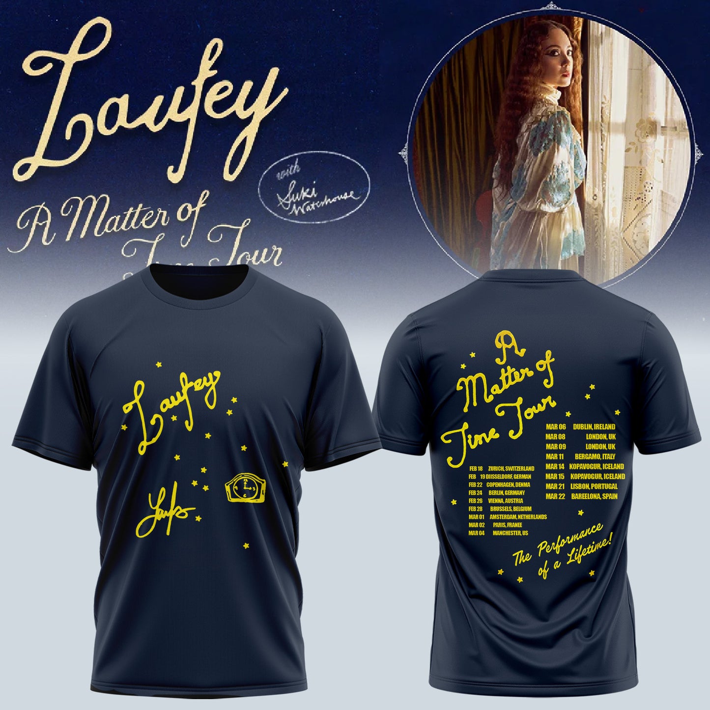 Laufey’s A Matter Of Time Tour 2026 Shirt